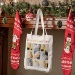 Bolsa Tote Collage Photo | Feriado Feliz Colorido<br><div class="desc">Assuma o espírito de alegria e celebração com nossa Colorida Foto Colagencial Feliz Feriado,  uma alegre adição ao seu decoro festivo ou um presente pensativo para seus entes queridos. Esta colagem única apresenta uma combinação vibrante de instantâneos de temas de férias,  capturando a essência de seus momentos queridos.</div>