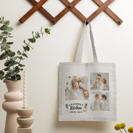 Bolsa Tote Collage Photo & Grandma Kitchen Está Sempre Aberta