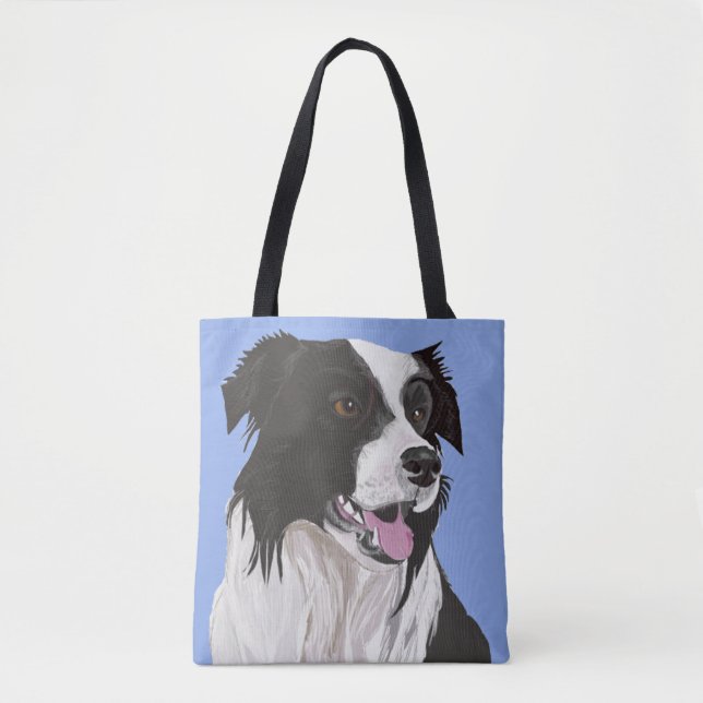 Bolsa Tote Collie Preto e Branco (Frente)