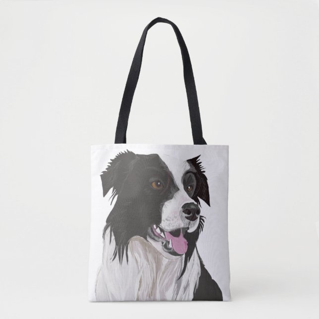 Bolsa Tote Collie Preto e Branco (Frente)