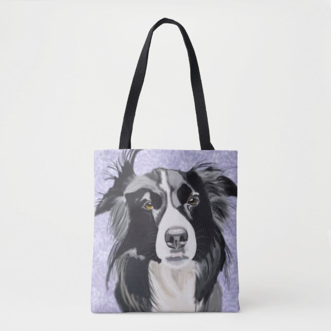 Bolsa Tote Collie Preto e Branco (Frente)
