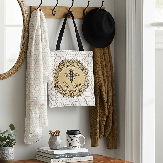 Bolsa Tote Colmeia de mel gentil (Criador carregado)