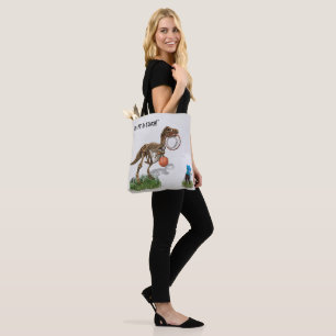 Bolsa Tote "Coloca-me no treinador" Arte divertida do Dinossa