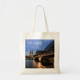 Bolsa Tote Colônia Cityscape Alemanha Dom Night Souvenir