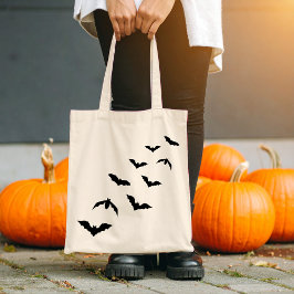 Bolsa Tote Colônia De Banho Negro Voador Silhuettes Halloween