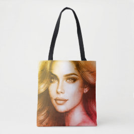 Bolsa Tote Coloque sua foto na frente e no verso de um