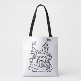 Bolsa Tote Color Your Own Spooky Sandcastle Ghost Summer
