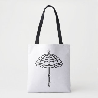 Bolsa Tote Color Your Own Spooky Spiderweb Beach Umbrella