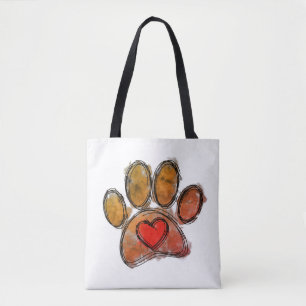 Bolsa Tote Coloração d'água Colorida de Desenho do Pão
