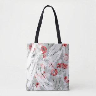 Bolsa Tote Coloração de Água Vermelha com Abertura Brilhante
