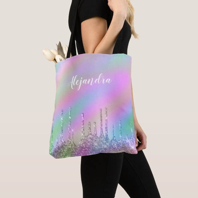 Bolsa Tote Coloração esbranquiçada na moda (Close Up)