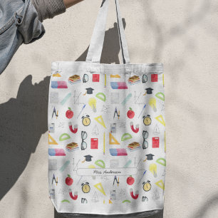 Bolsa Tote Coloração Personalizada do Professor de Matemática