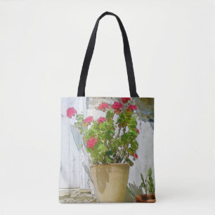Bolsa Tote Coloração vermelha de água gerânio