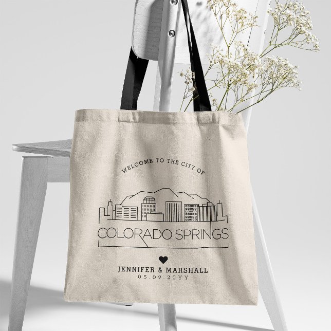Bolsa Tote Colorado Primavera Wedding | Linha Skyline Estiliz (Criador carregado)