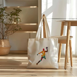 Bolsa Tote Colorful Handball Player