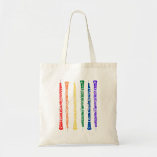 Bolsa Tote Colorful Oboe Oboist Player Double reed
