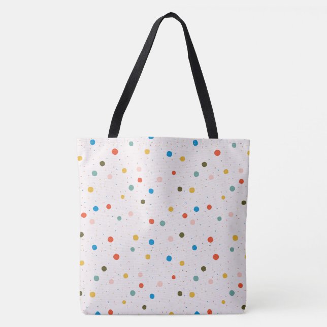 Bolsa Tote Colorful Painted Dots  (Frente)