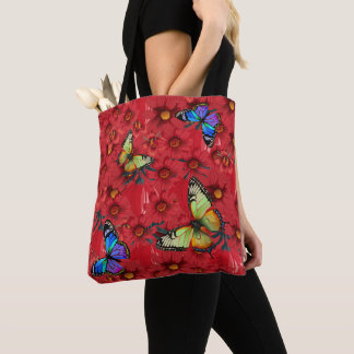 Bolsa Tote Colorful Swallowtail Butterflies Custom Monogram