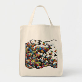 Bolsa Tote Colorful Wildlife — wild bursts