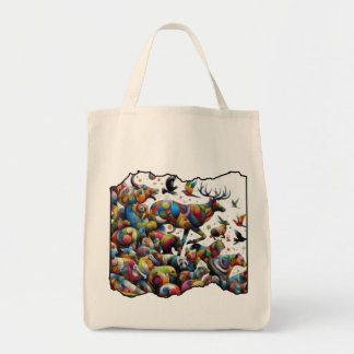 Bolsa Tote Colorful Wildlife — wild bursts