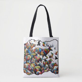 Bolsa Tote Colorful Wildlife — wild bursts