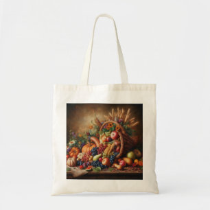 Bolsa Tote Colorida/Ação de Graças/Cornucopia/Queda