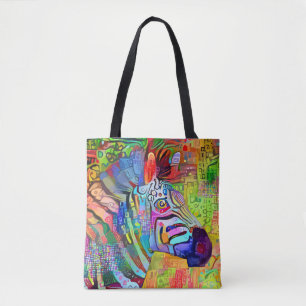 Bolsa Tote Colorida Artsy Zebra