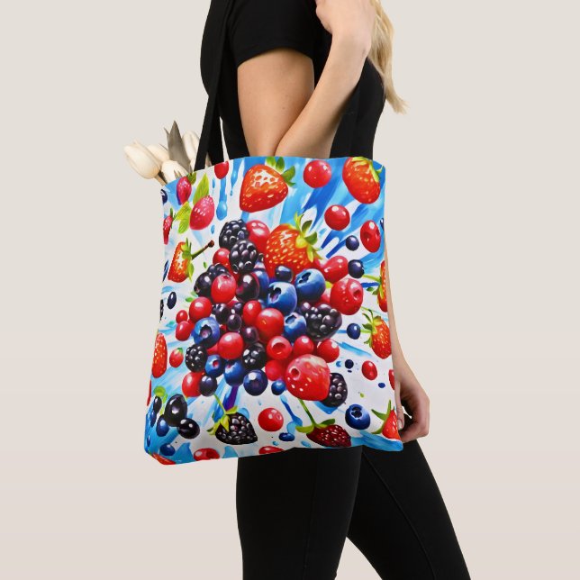 Bolsa Tote Colorida Berry Fiesta Design (Close Up)