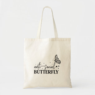 Bolsa Tote Colorida de Borboleta Divertida
