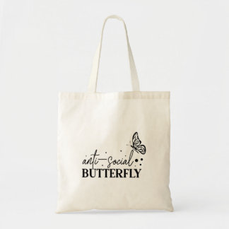 Bolsa Tote Colorida de Borboleta Divertida