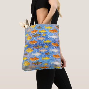 Bolsa Tote Colorida Escola de Peixes