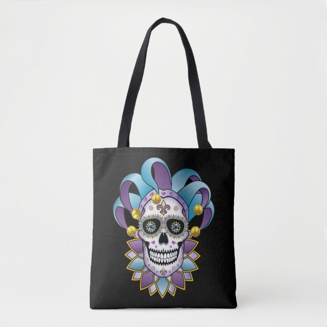 Bolsa Tote Colorida Jester Skull (Frente)