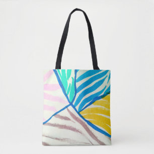 Bolsa Tote Colorida Patchwork. Trendy Watercolor Dirty Painti