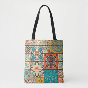 Bolsa Tote Colorir Azulejo Majolica Islâmica