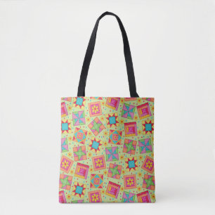 Bolsa Tote Colorir Colorida Coleta Bloqueia Verde