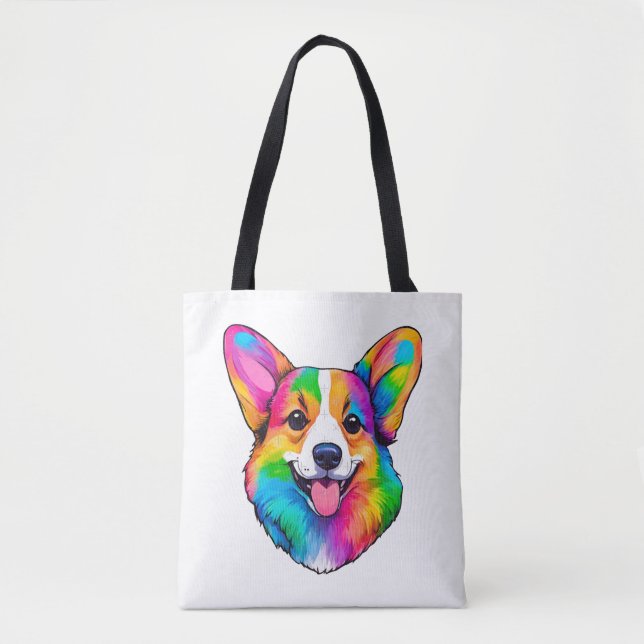 Bolsa Tote Colorir Corgi (Frente)