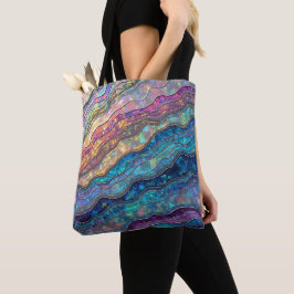 Bolsa Tote Colorir ondulações de Abalone
