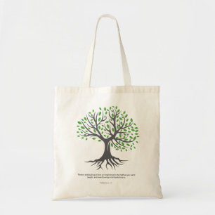 Bolsa Tote Colossianos 2:7 - Enraizados e construídos