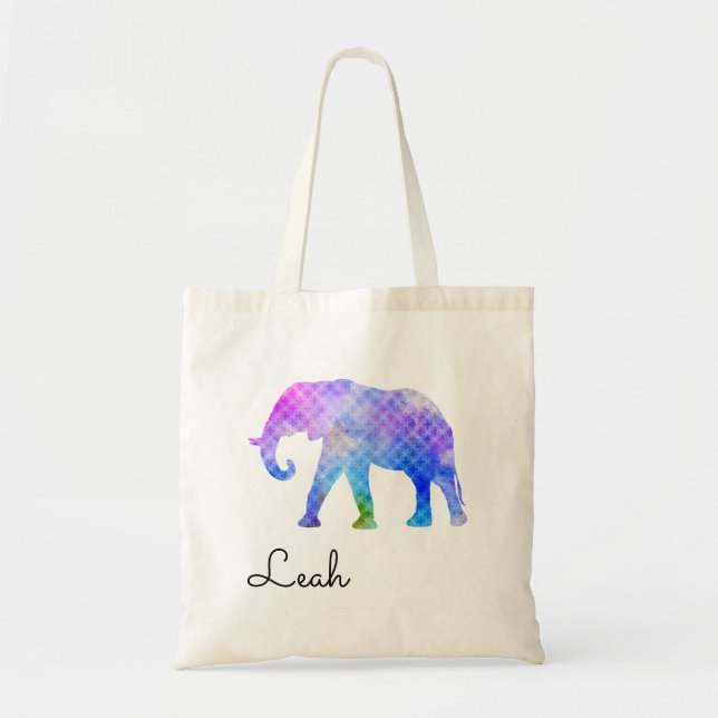 Bolsa Tote Colourful Elephant (Frente)