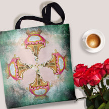 Coluna Rosa Esmagada Vintage com bordas enferrujad