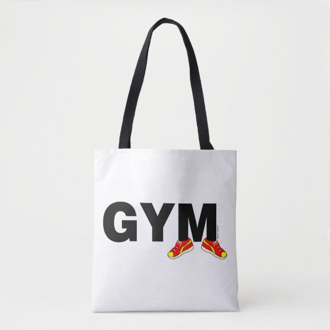 Bolsa Tote Colunas de Texto Gym. (Frente)