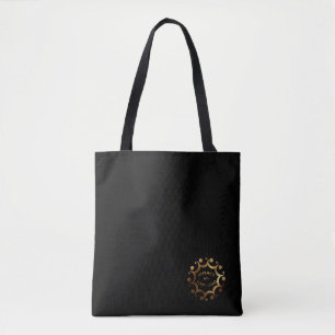 Bolsa Tote Com a sua imagem ou logotipo corporativo Dourado