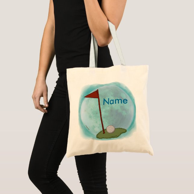 Bolsa tote com bandeira de golfe (Frente (produto))