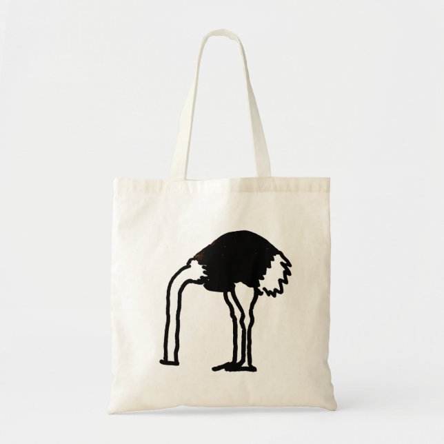 Bolsa tote com desenho de avestruz (Frente)