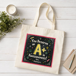 Bolsa Tote com Desenho de Quadro Negro - A+ em Inc