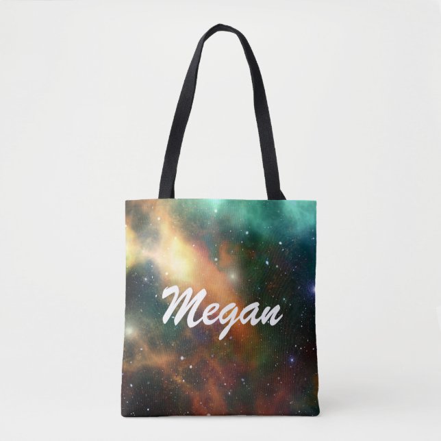 Bolsa Tote com Design de Galáxia (Frente)