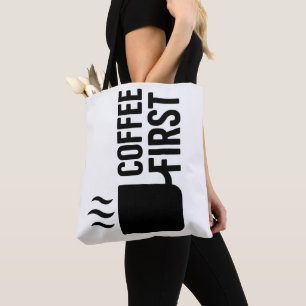 Bolsa Tote com Design de Xícara de Café com Vapor