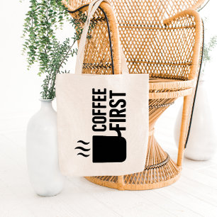 Bolsa Tote com Design de Xícara de Café com Vapor 