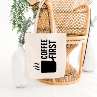 Bolsa Tote com Design de Xícara de Café com Vapor 