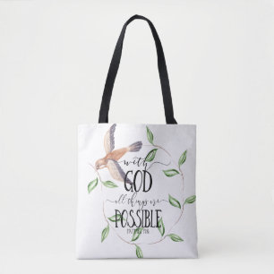 Bolsa Tote Com Deus Todas As Coisas São Possíveis